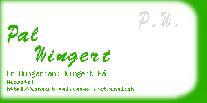 pal wingert business card